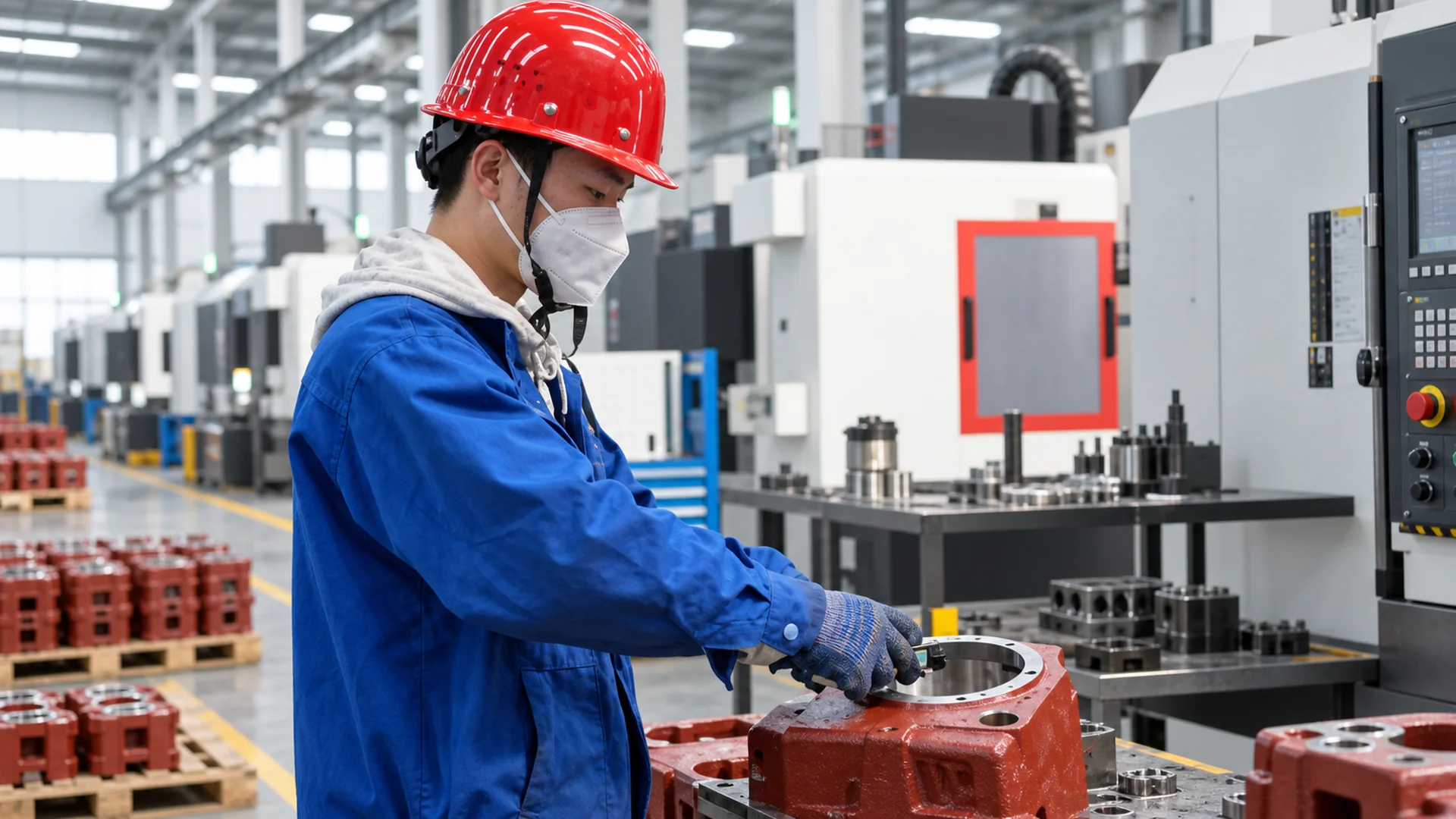 Casting and machining under coordinated management — facility view 1