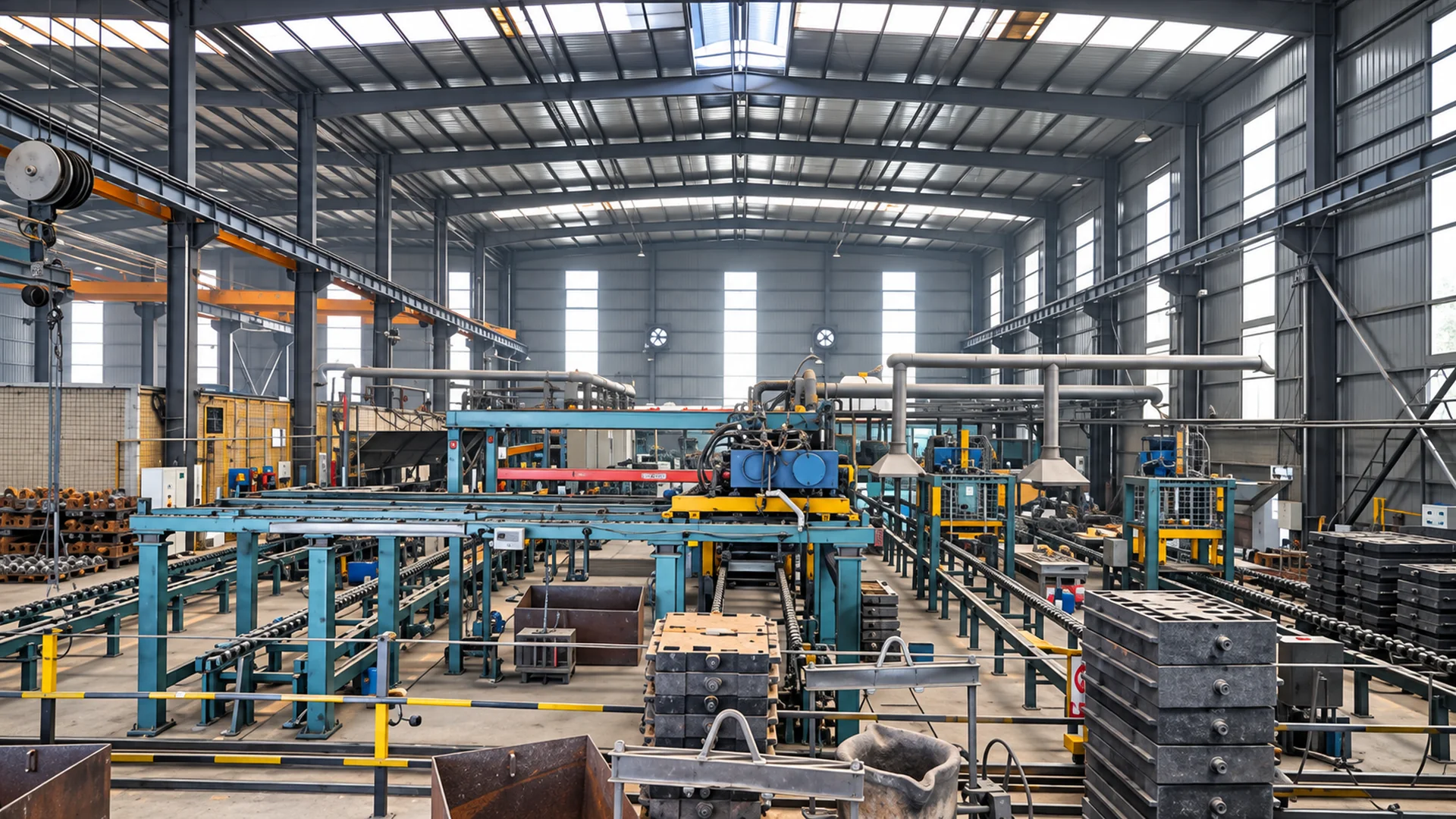 Iron-mold coated-sand and shell molding — facility view 3