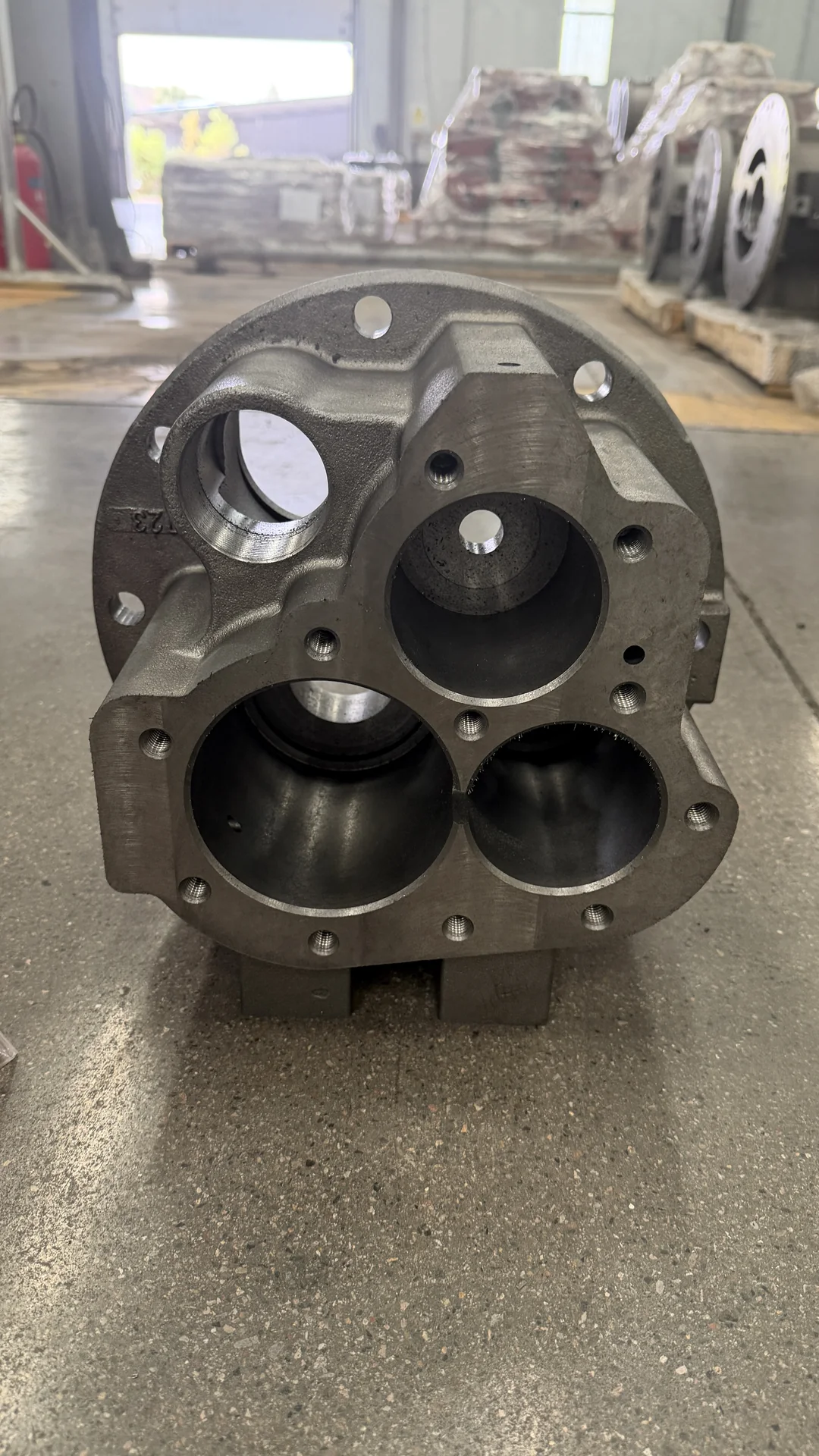 HT250 Bearing Housing Casting — machined HT250 bearing housing detail 2